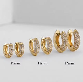 Rock Studded Hoops