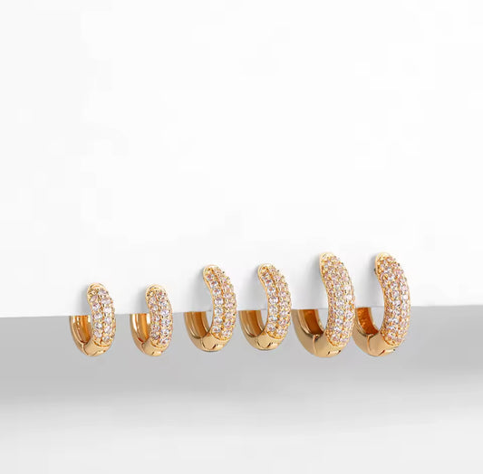 Rock Studded Hoops